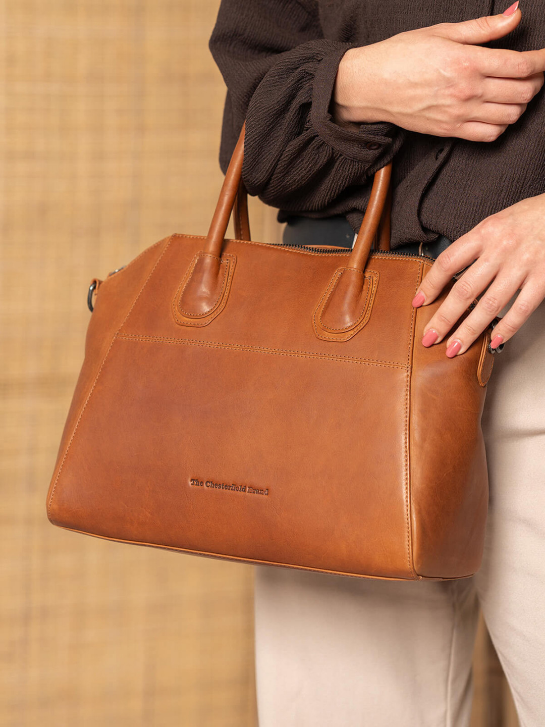 Dámská kožená kabelka The Chesterfield Brand Magda – koňak